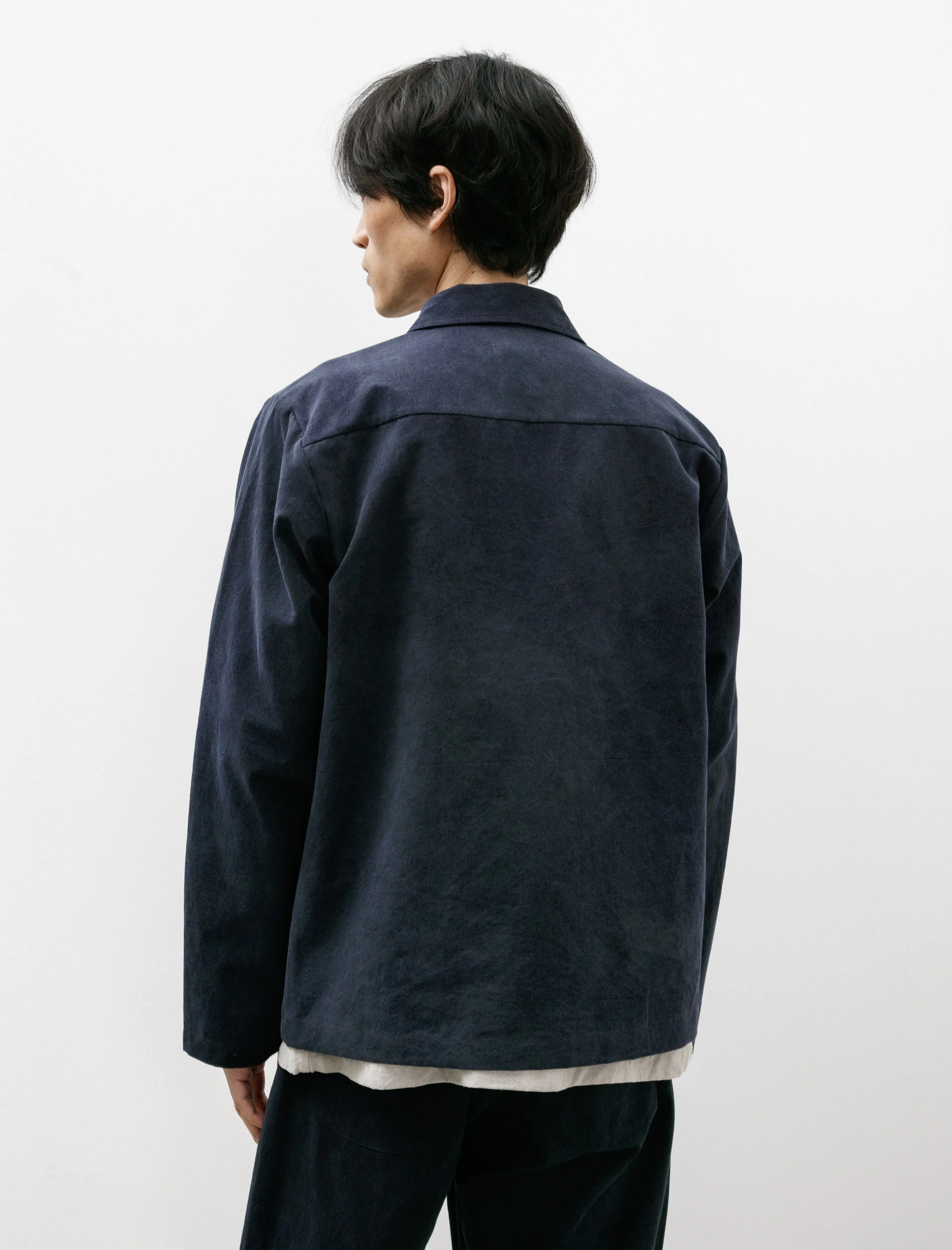 Field Shirt Organic Cotton Weathercloth Indigo Sumi Ink