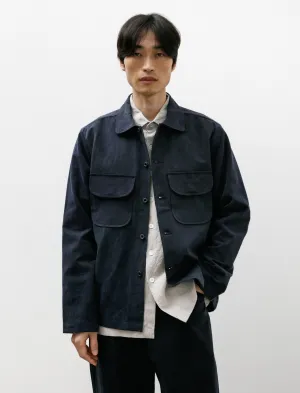 Field Shirt Organic Cotton Weathercloth Indigo Sumi Ink