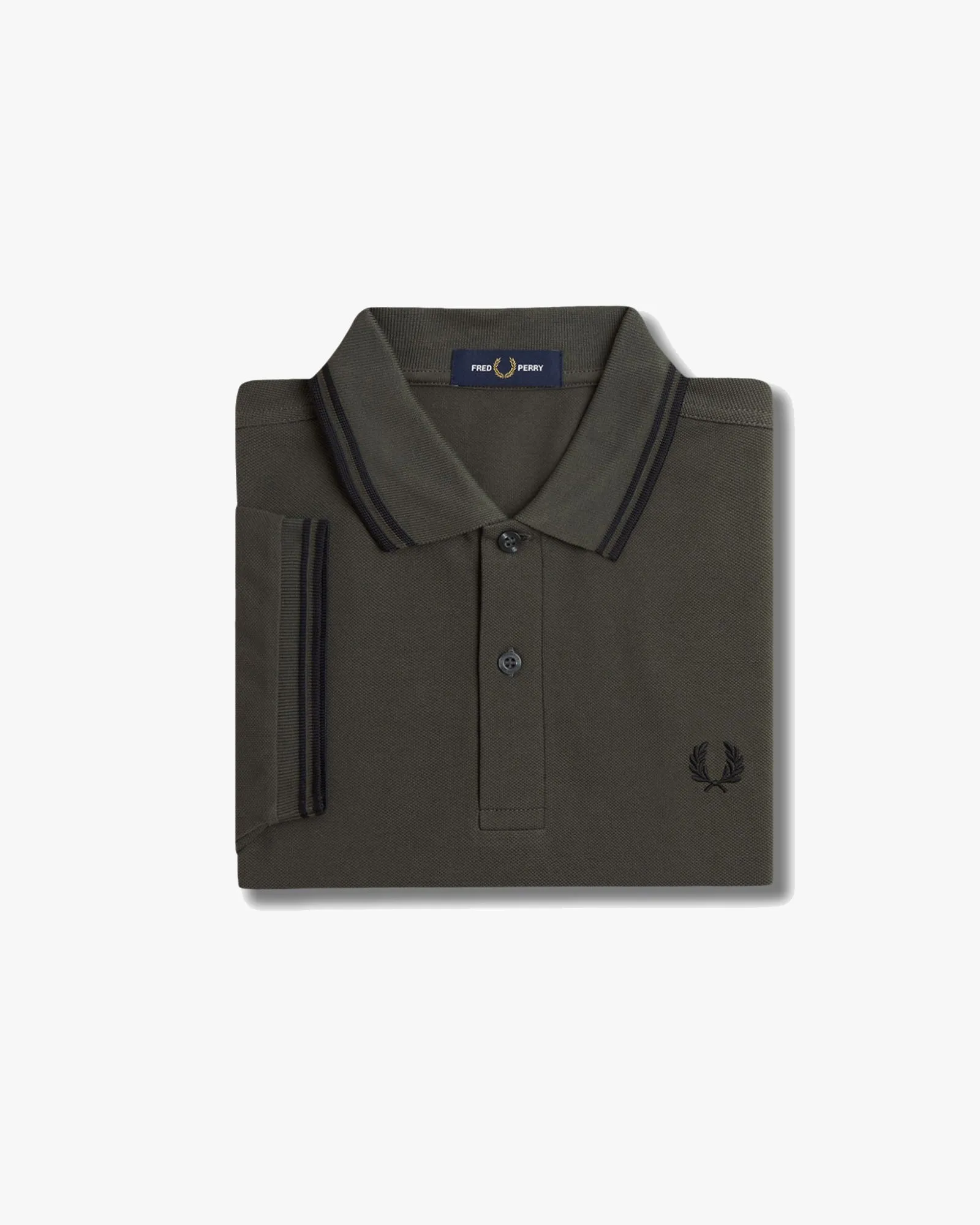 Fred Perry Twin Tipped Polo Shirt - Field Green / Black