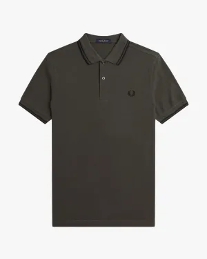 Fred Perry Twin Tipped Polo Shirt - Field Green / Black