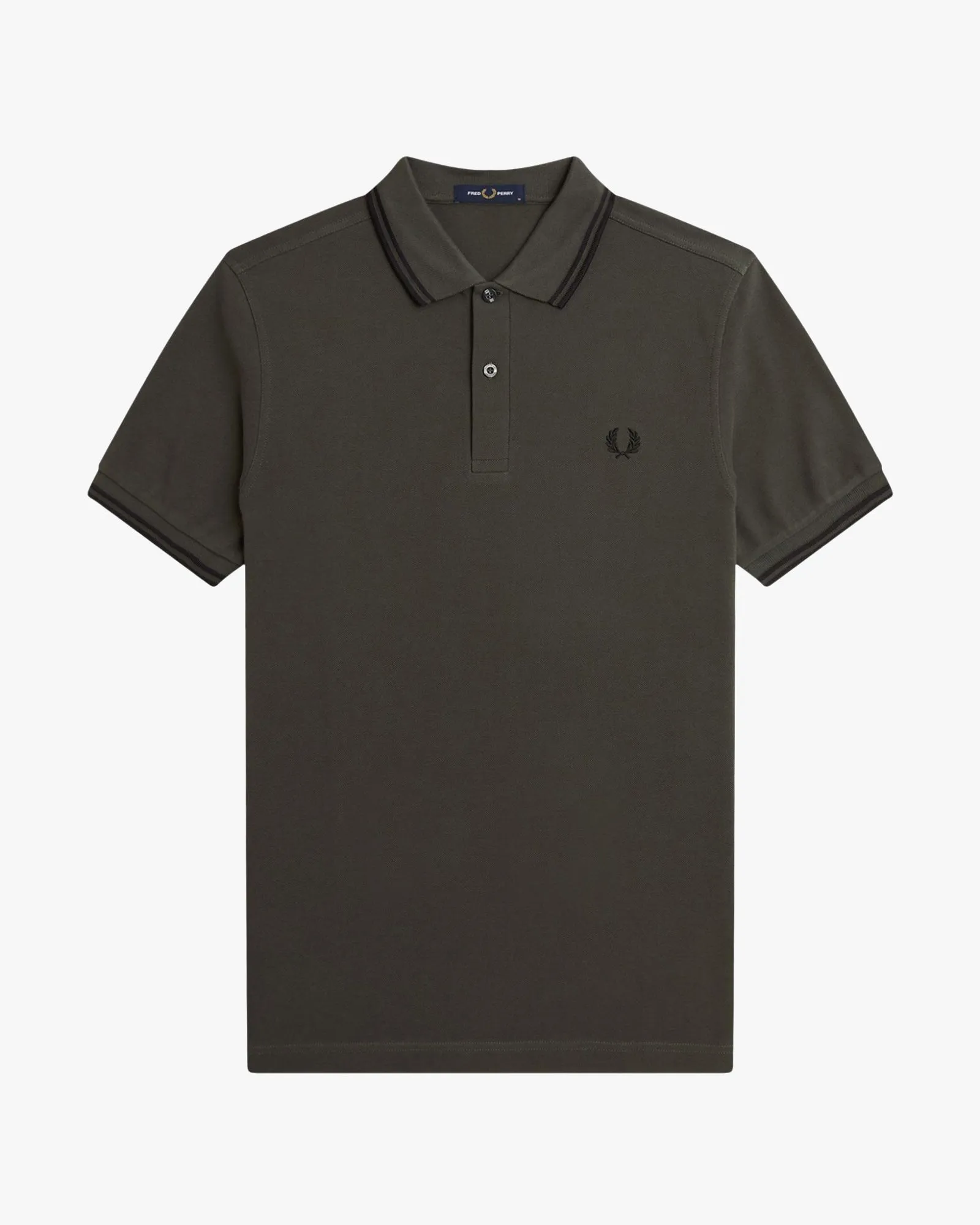 Fred Perry Twin Tipped Polo Shirt - Field Green / Black