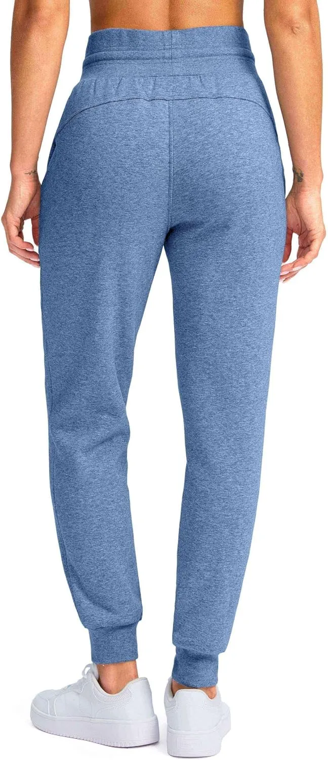 G Gradual Women's Sherpa Fleece Lined Pants with Zipper Pockets Winter Warm Joggers High Waisted Fleece Sweatpants