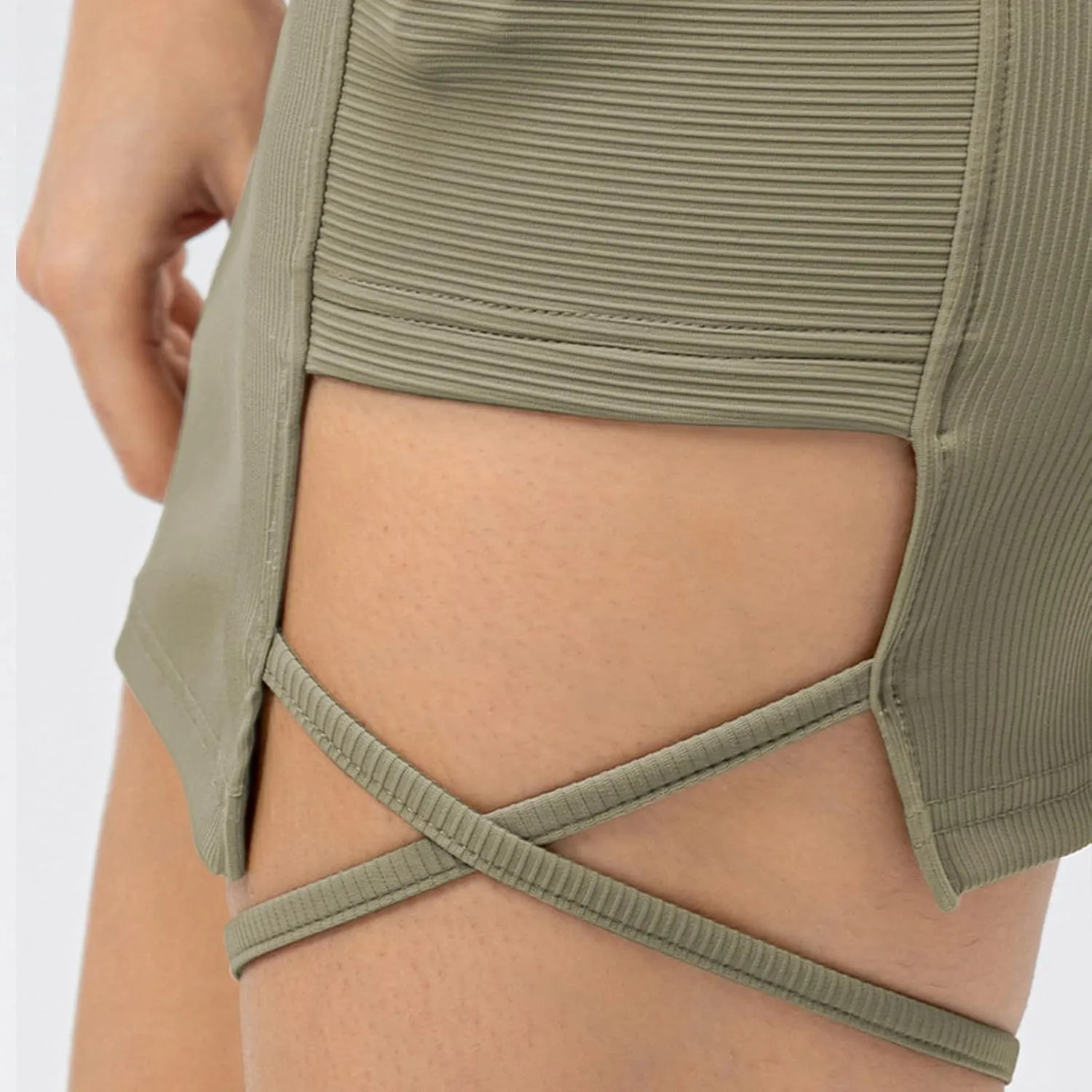 High Waisted Skirts for Women,Side Drawstring Stretchy Wrap Golf Skirts with Shorts,Dressy Going Out Skirt Outfits