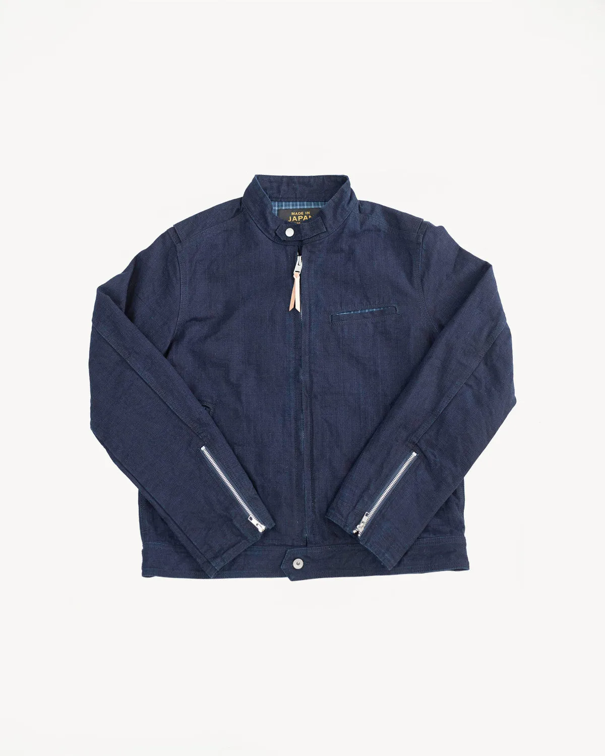 IHJ-135-IND - 13oz Oxford Cloth Riders Jacket - Indigo