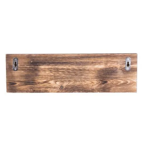 Industrial Style Wood & Pipe 3-Hook Coat Rack
