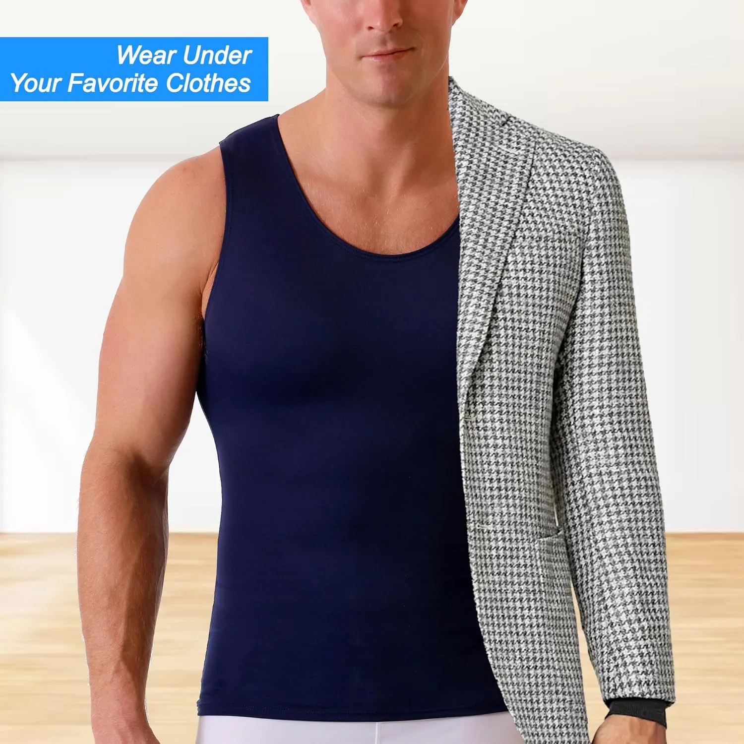 Insta Slim ISPRO Slimming Muscle Tank Top Shapewear Compression Shirt for Men (Made in The USA)