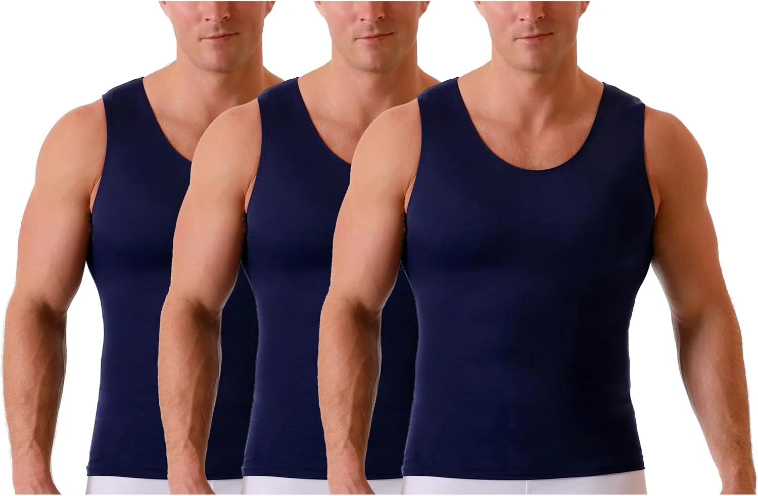 Insta Slim ISPRO Slimming Muscle Tank Top Shapewear Compression Shirt for Men (Made in The USA)