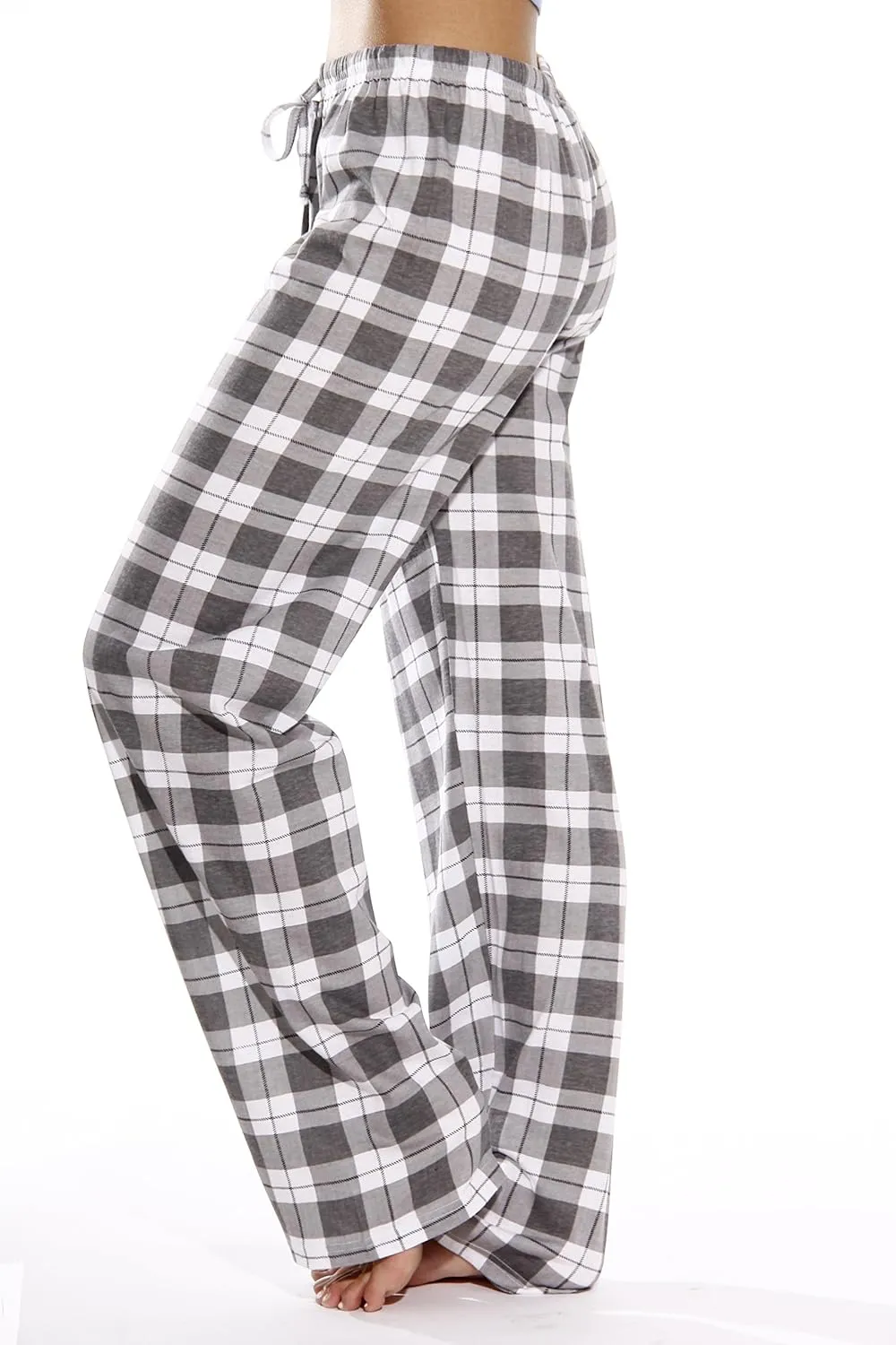 Just Love 100% Cotton Jersey Women Plaid Pajama Pants Sleepwear