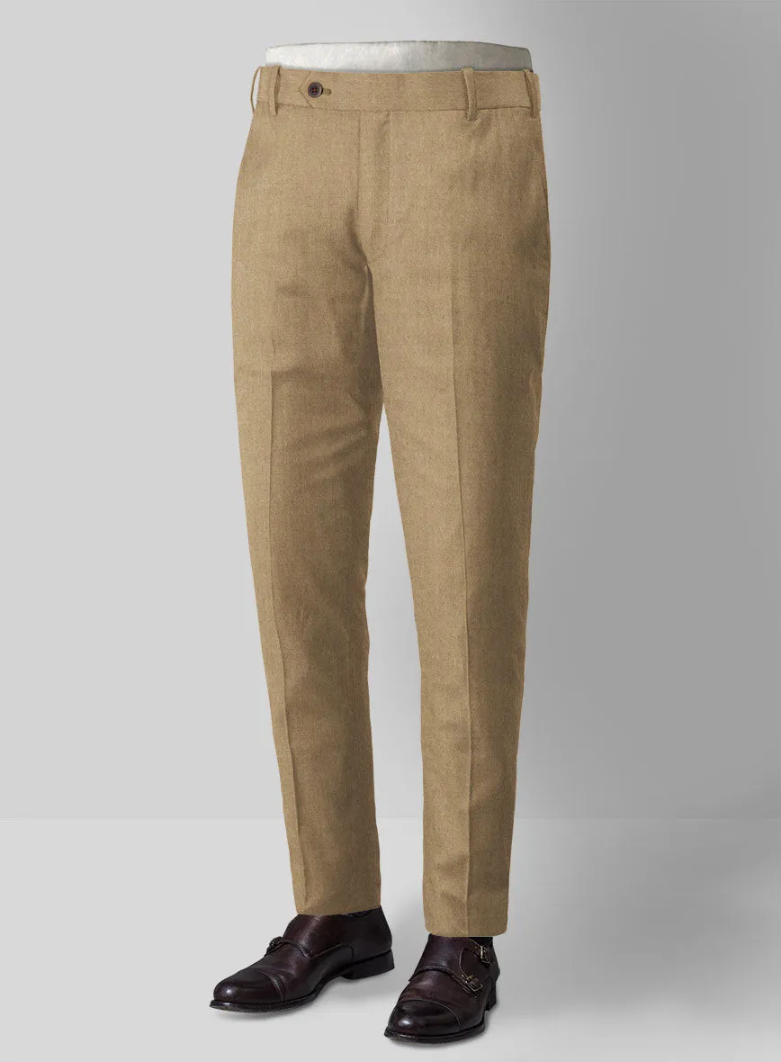Khaki Flannel Wool Suit