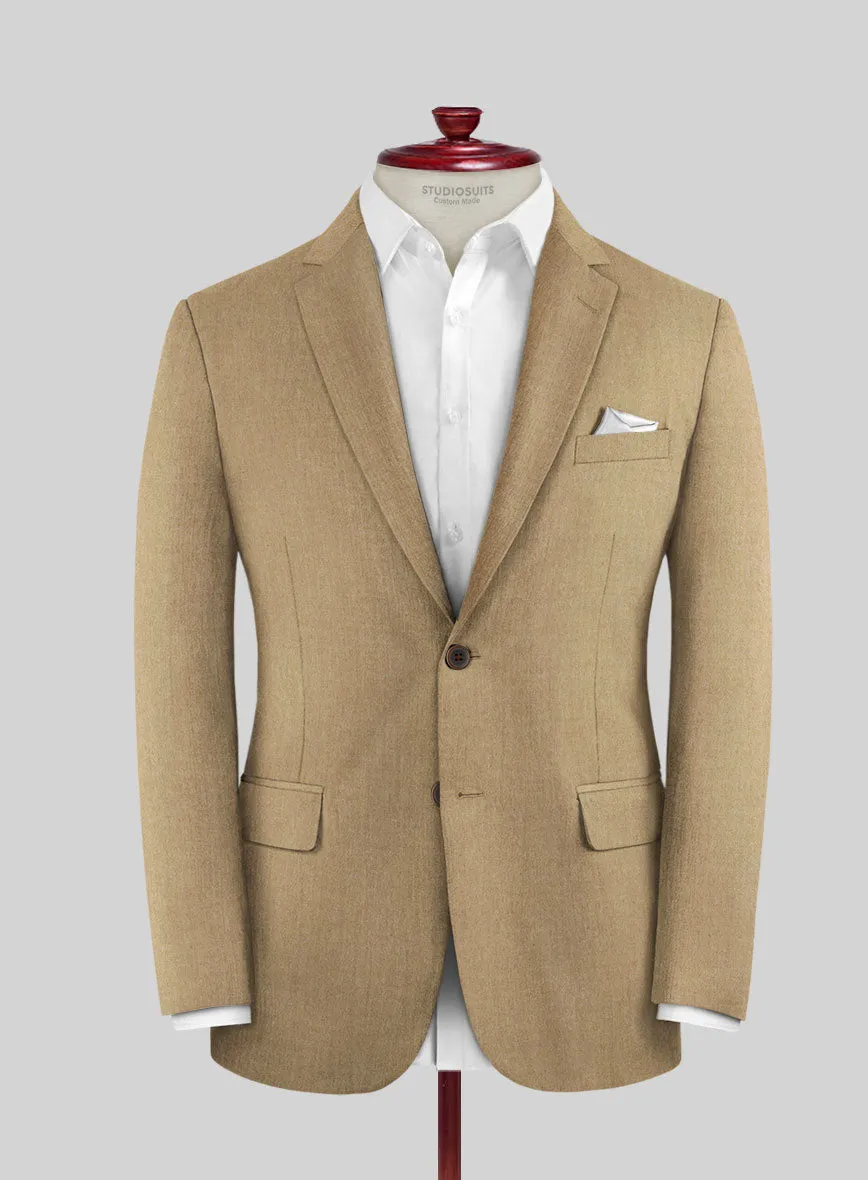 Khaki Flannel Wool Suit