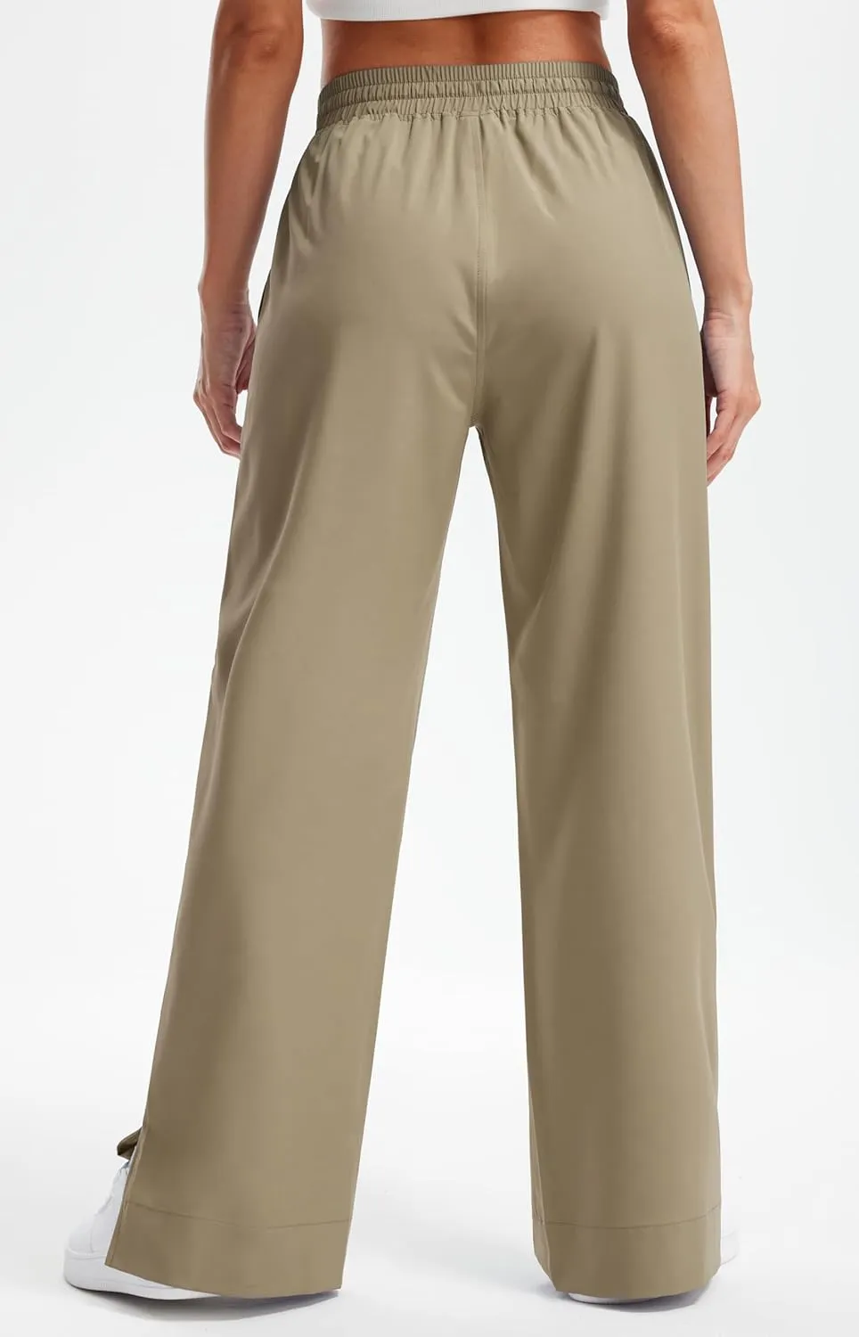 Libin Women's Lightweight Wide Leg Pants 27"/29" High Waisted Casual Work Pants Lounge Flowy Trousers with Pockets