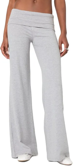 LILTWIST Fold Over Yoga Pants Women Y2k Flare Lounge Leggings Cute Low Rise Bell Bottom Leggings Wide Leg Bootcut Sweatpants