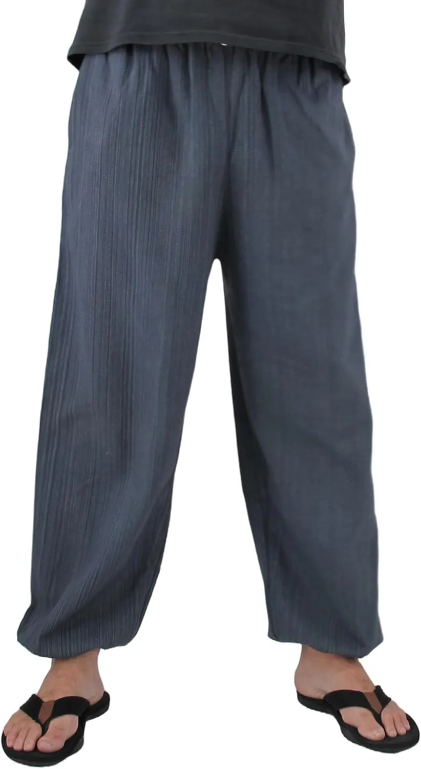 Love Quality Baggy Pants Men's One Size Cotton Harem Pants Hippie Boho Trousers