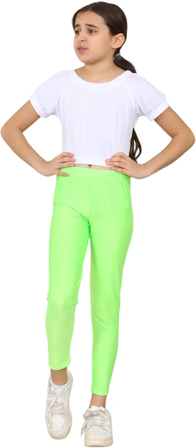 Loxdonz Girls Athletic Leggings Kids Dance Workout Running Yoga Pants Ballet Gymnastics Tights