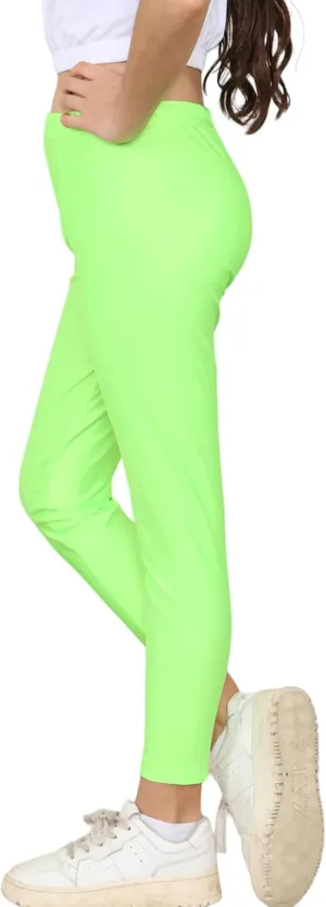 Loxdonz Girls Athletic Leggings Kids Dance Workout Running Yoga Pants Ballet Gymnastics Tights