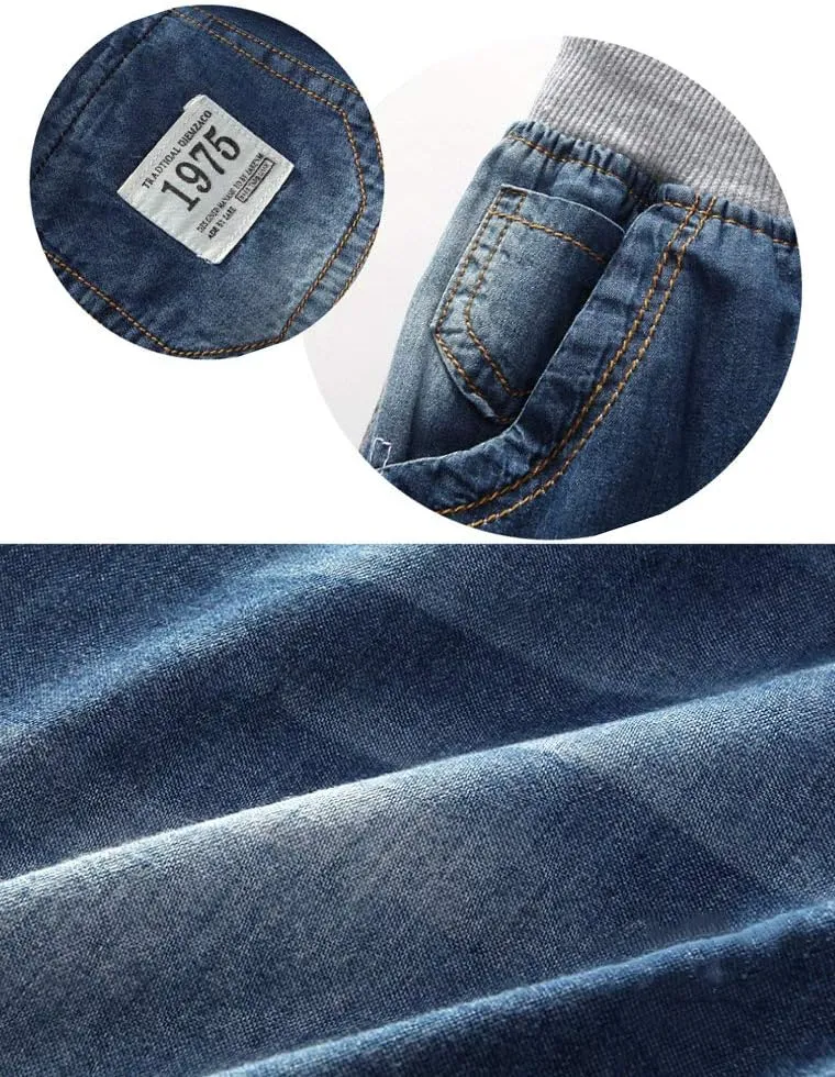 Mallimoda Boys Denim Jeans Washed Pull-On Shorts