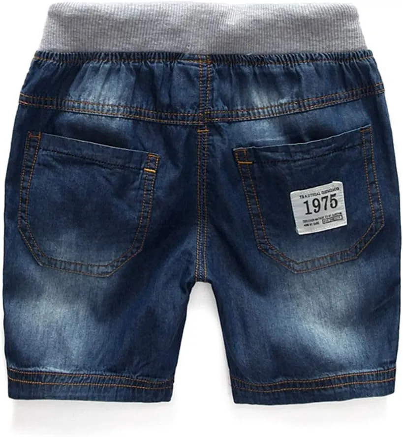 Mallimoda Boys Denim Jeans Washed Pull-On Shorts
