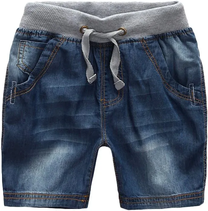 Mallimoda Boys Denim Jeans Washed Pull-On Shorts