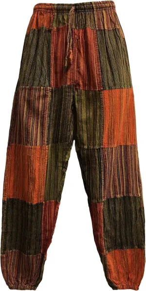 Men's Bohemian Vintage Hippie Alibaba Yoga Patchwork Harem Pants