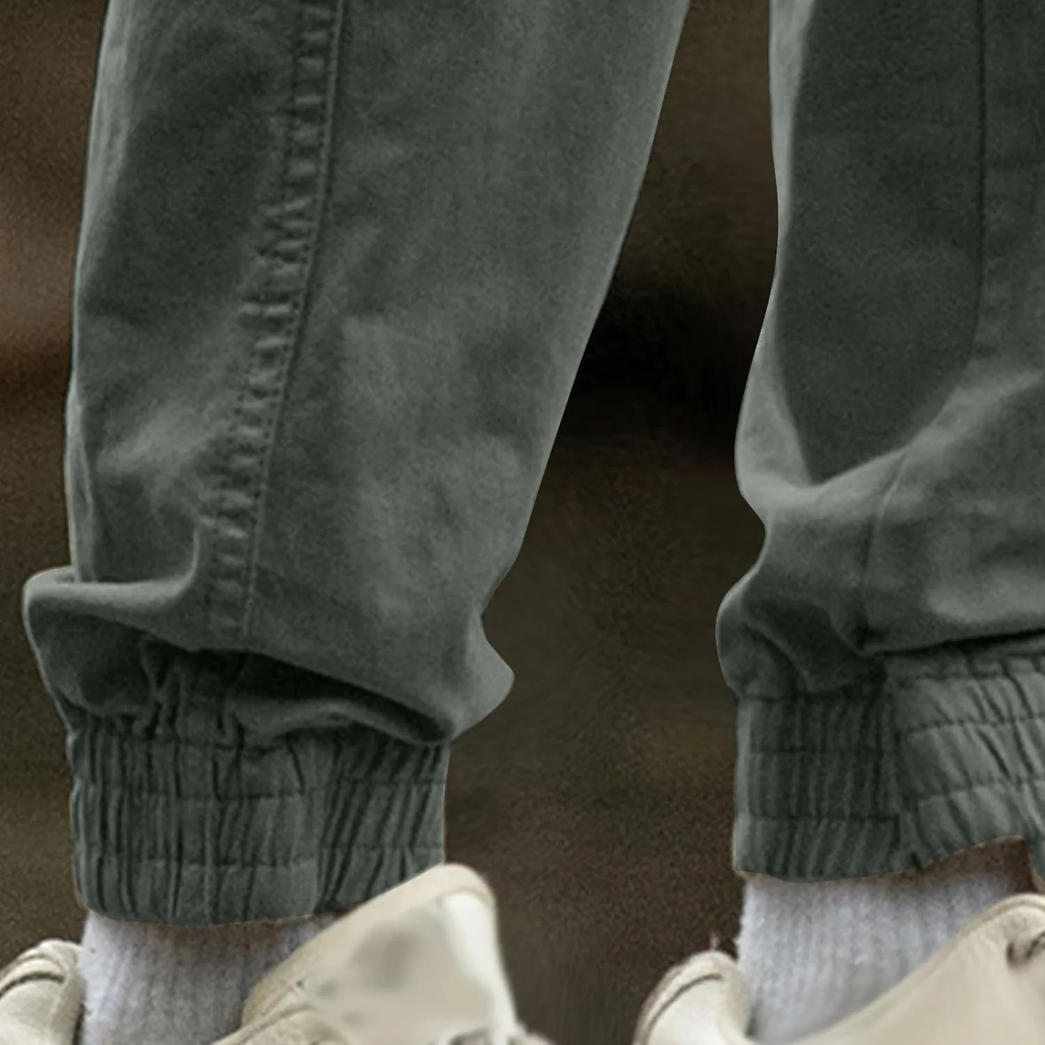 Mens Casual Joggers Pants Hiking Drawstring Chino Cargo Pants for Men Straight Leg Athletic Mountain Outdoor Pants