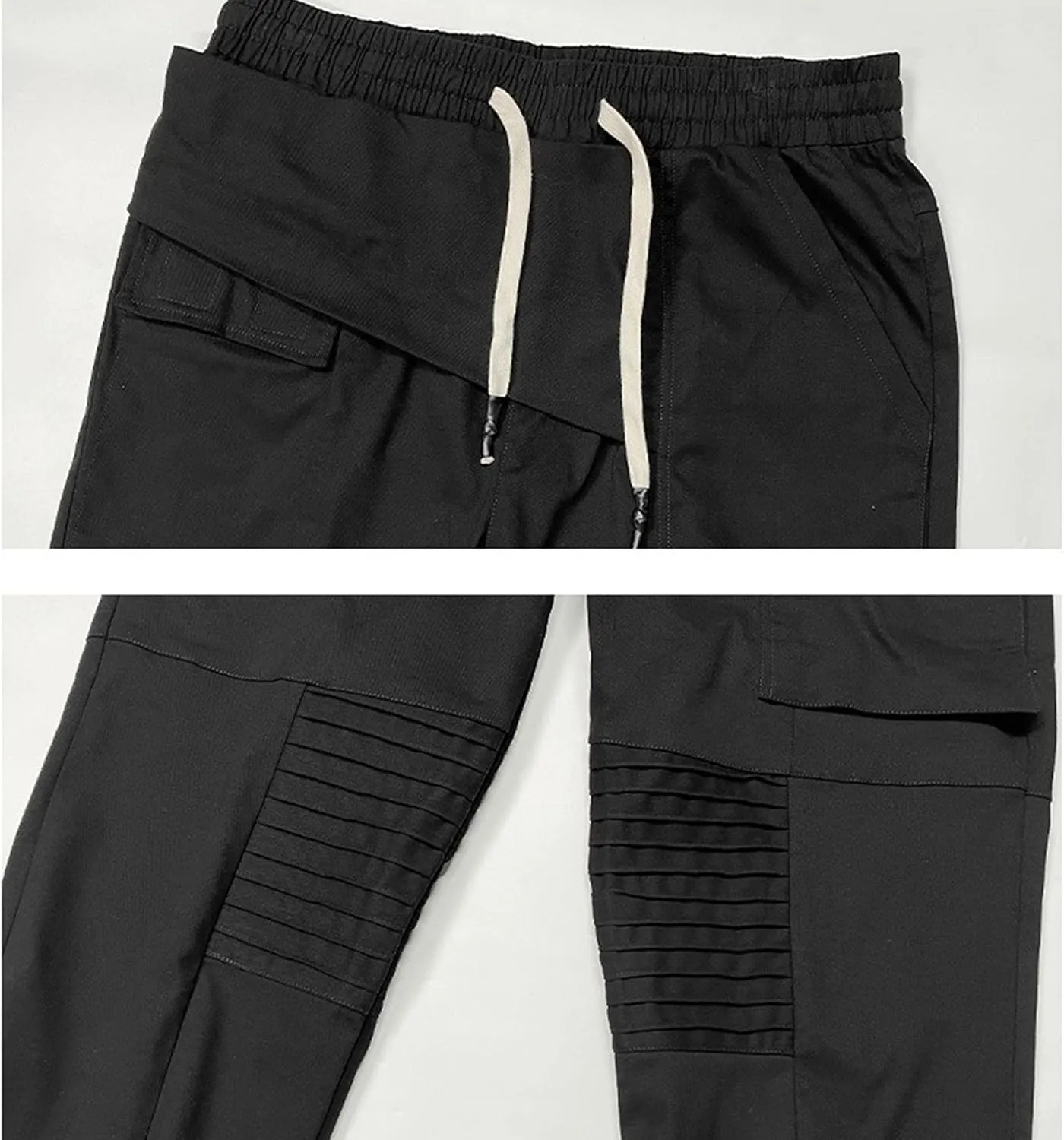 Men's Jogger Pants Punk Cargo Trouser Ankle Casual Harem Pants Hip Hop Tapered Pant Streetwear with Pocket