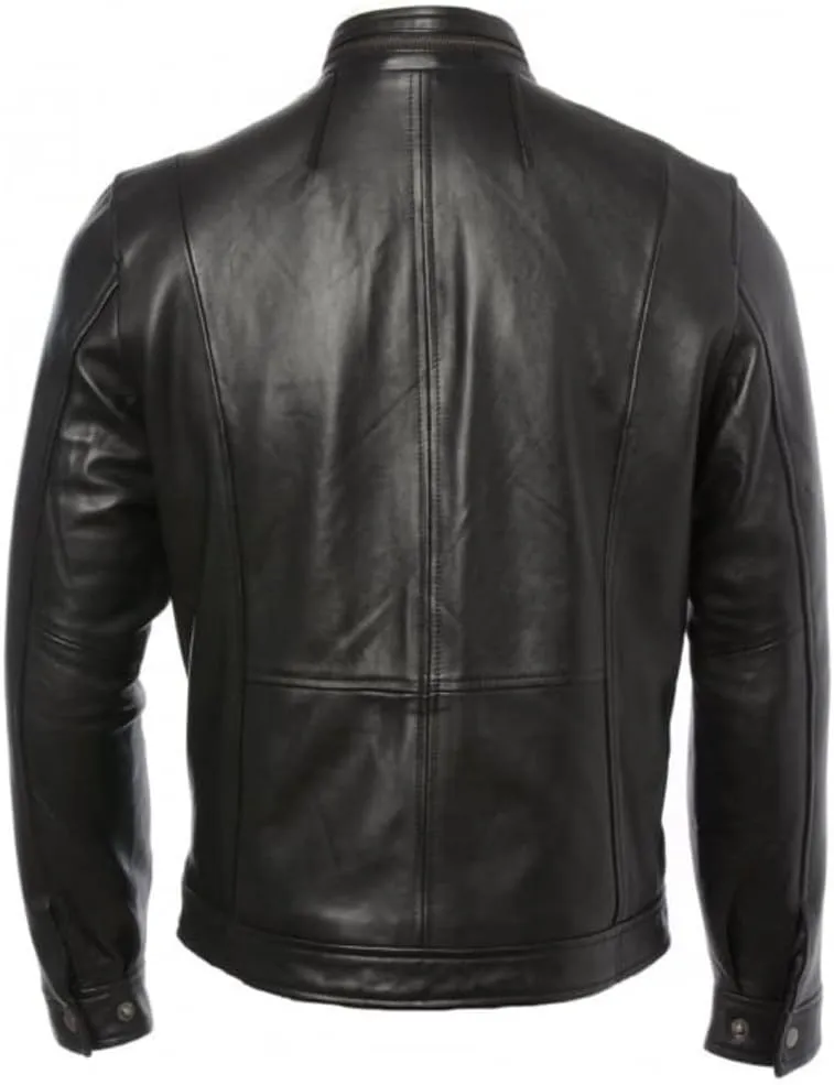 Mens Tough Shady Genuine Lambskin Leather Jacket