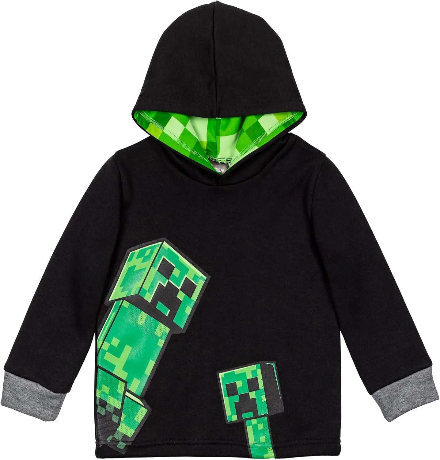 Minecraft Creeper Fleece Pullover Hoodie and Pants Outfit Set Little Kid to Big Kid