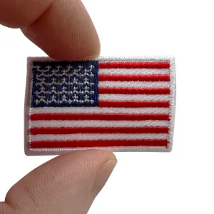 Mini USA Flag Patch Iron Sew On Small United States of America Embroidered Badge