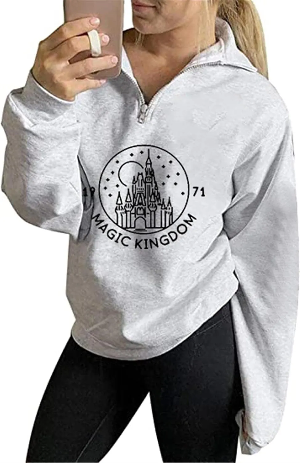 MNLYBABY I Am Done Adulting Sweatshirt for Women Cute Graphic Sweatshirts Casual Long Sleeve Vacation Trip Shirt Tops
