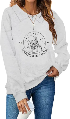 MNLYBABY I Am Done Adulting Sweatshirt for Women Cute Graphic Sweatshirts Casual Long Sleeve Vacation Trip Shirt Tops