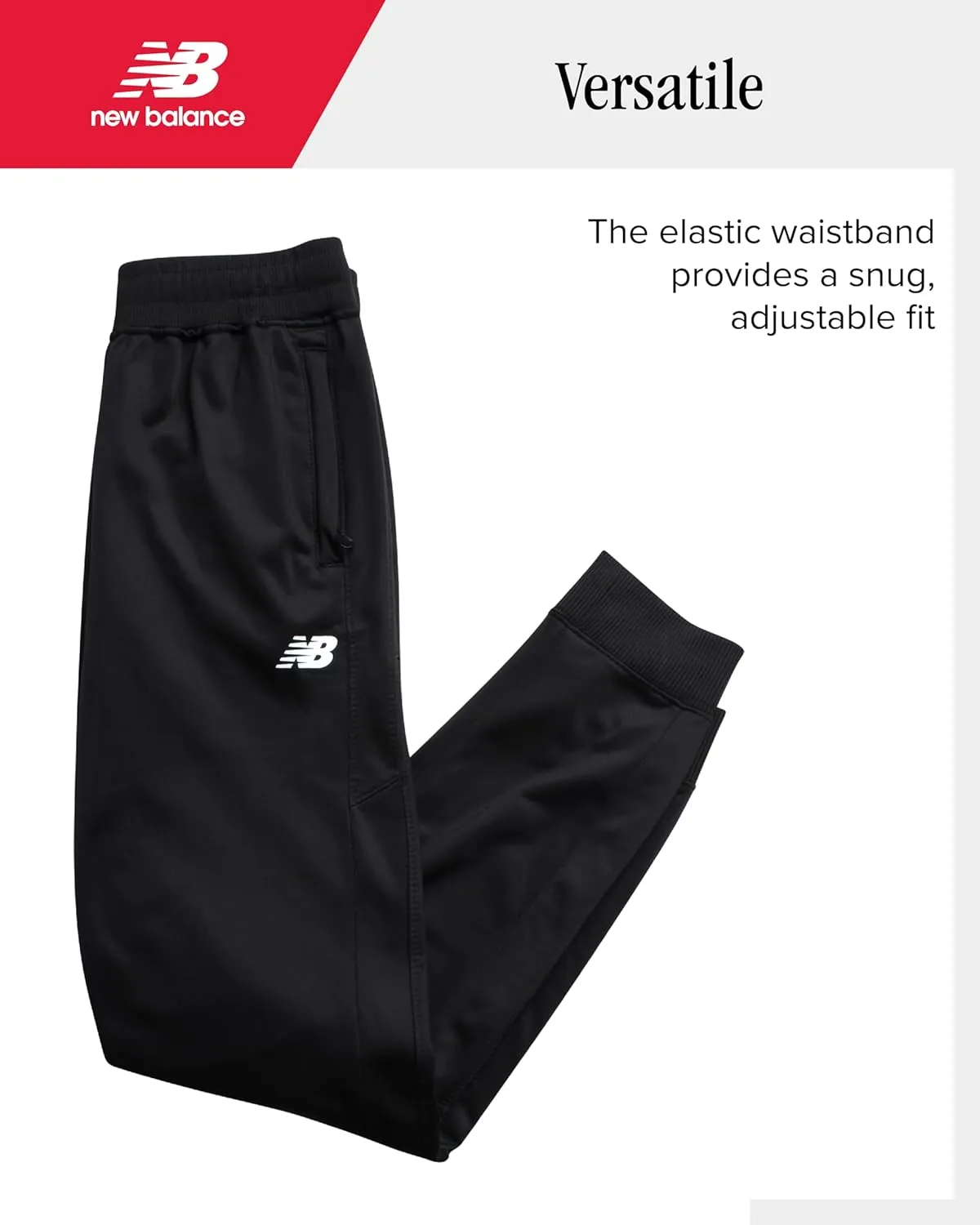 New Balance Boys Tracksuit Set - 2 Piece Long Sleeve Poly Thermal Shirt and Tricot Jogger Sweatpants for Boys (8-20)