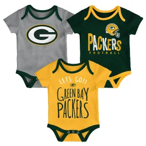 Packers Let's Go 3-Pack Bodysuit Set