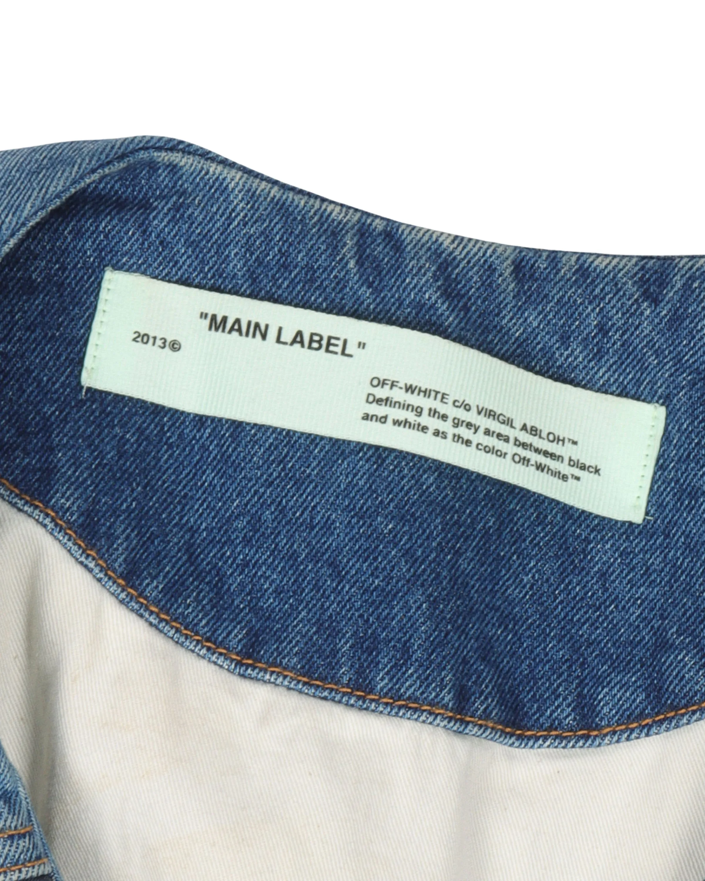 Padded Denim Cargo Vest