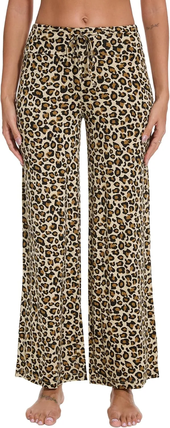Pajama Pants for Women Pajamas Bottoms Wide Leg Lounge Soft Pj Viscose from Bamboo Sweatpants S-XXL