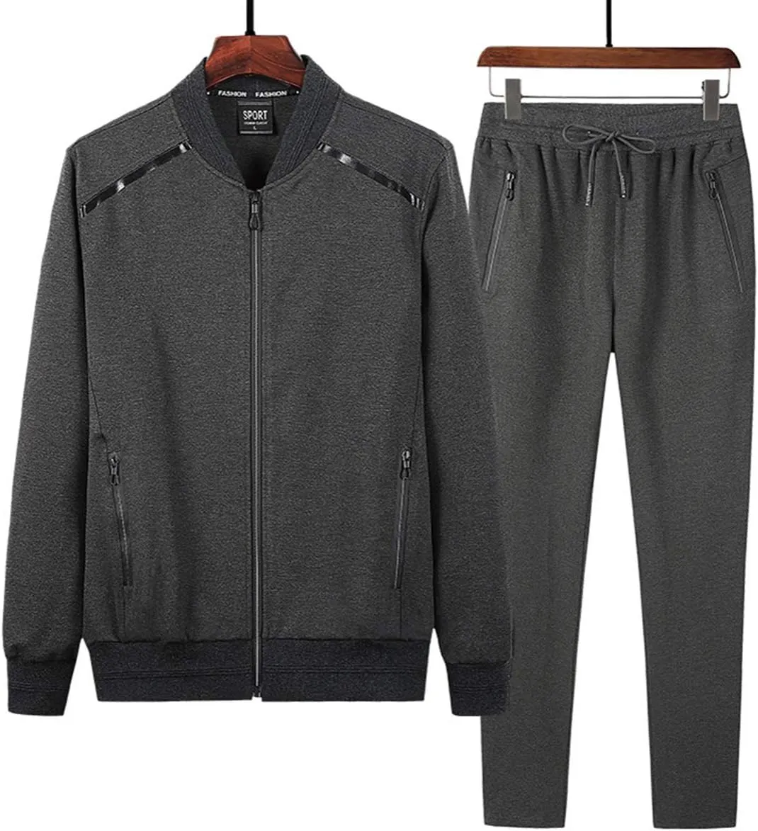 PRIJOUHE Men's Tracksuit Hooded Fitness Sport Suits Gym Hoodie 2 Piece Hoodies Joggers Sweatpants Sets Gym Jogging Tracksuits