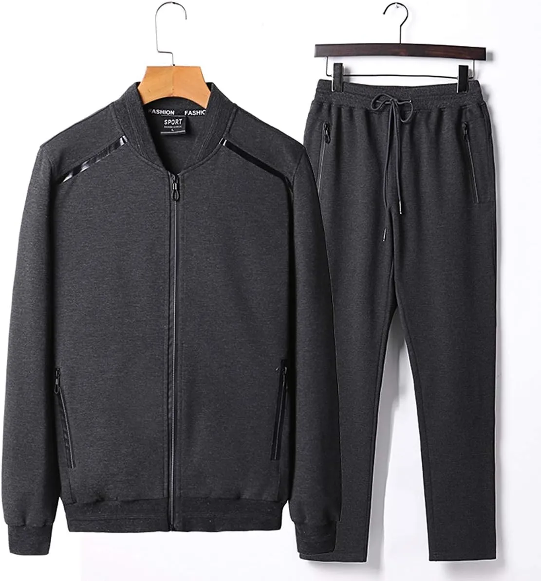 PRIJOUHE Men's Tracksuit Hooded Fitness Sport Suits Gym Hoodie 2 Piece Hoodies Joggers Sweatpants Sets Gym Jogging Tracksuits