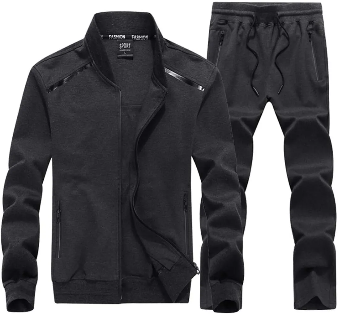 PRIJOUHE Men's Tracksuit Hooded Fitness Sport Suits Gym Hoodie 2 Piece Hoodies Joggers Sweatpants Sets Gym Jogging Tracksuits