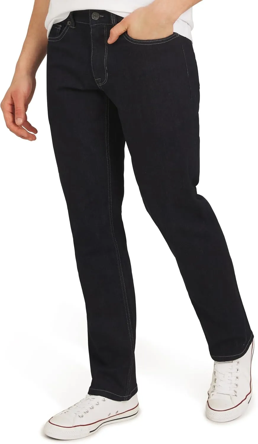 Quiksilver Men's 5 Pocket Straight Fit Stretch Waist Denim Jeans
