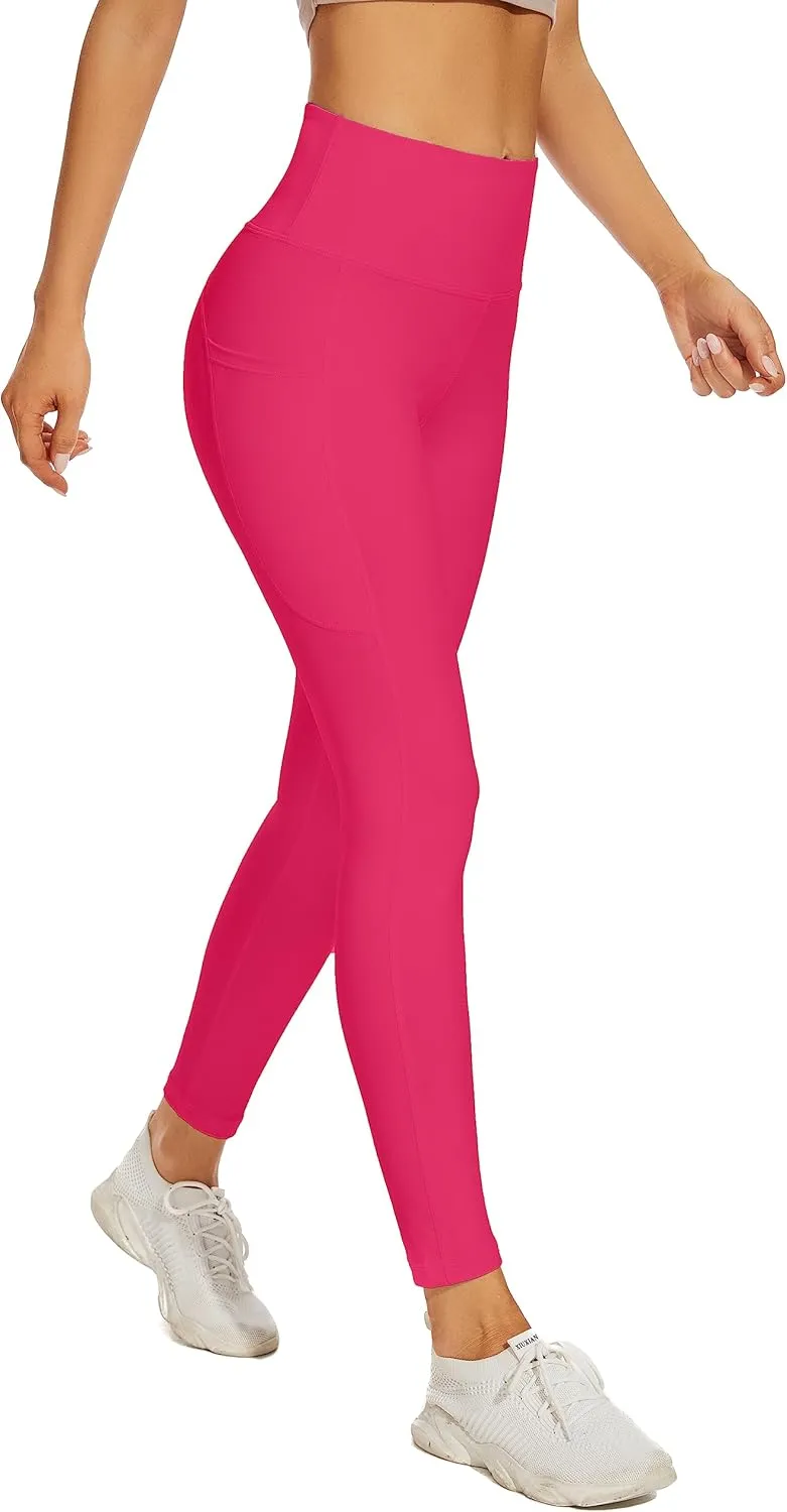 RAYPOSE Womens Workout Capri Leggings for Women with Pockets Plus Size Basic Pants Yoga Gym Casual Summer