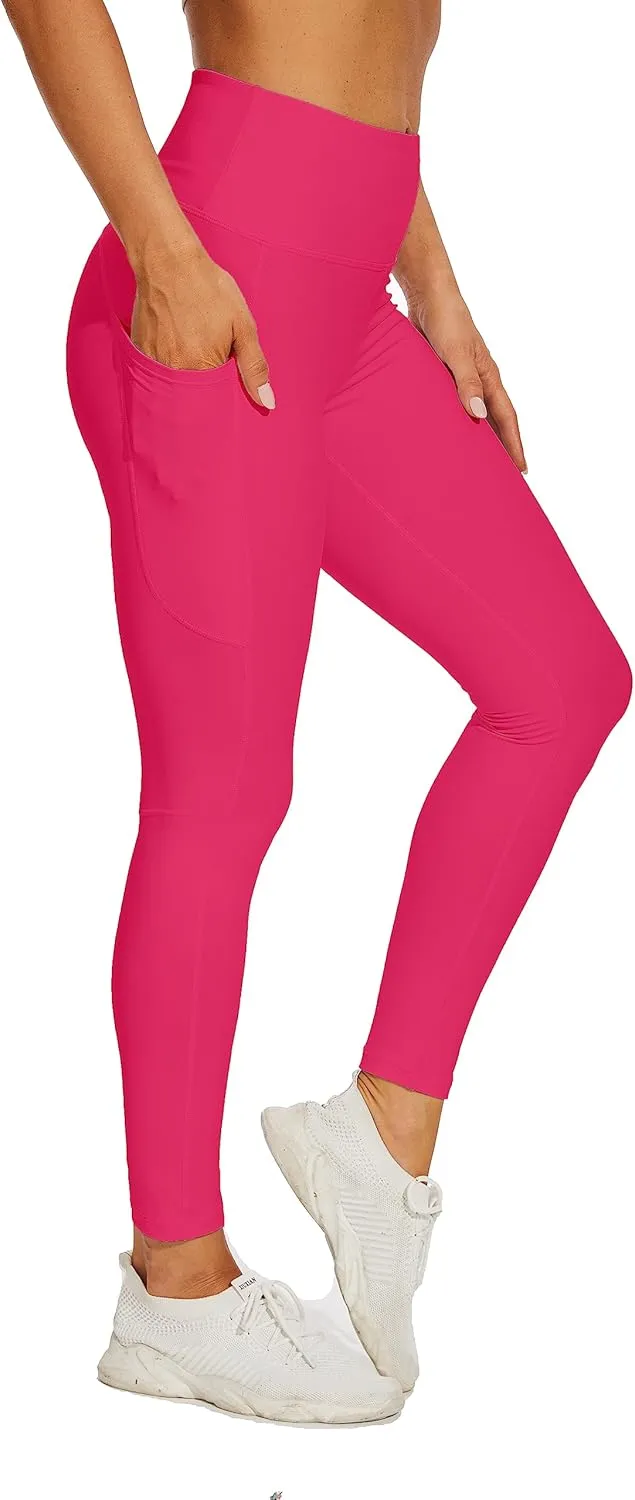 RAYPOSE Womens Workout Capri Leggings for Women with Pockets Plus Size Basic Pants Yoga Gym Casual Summer