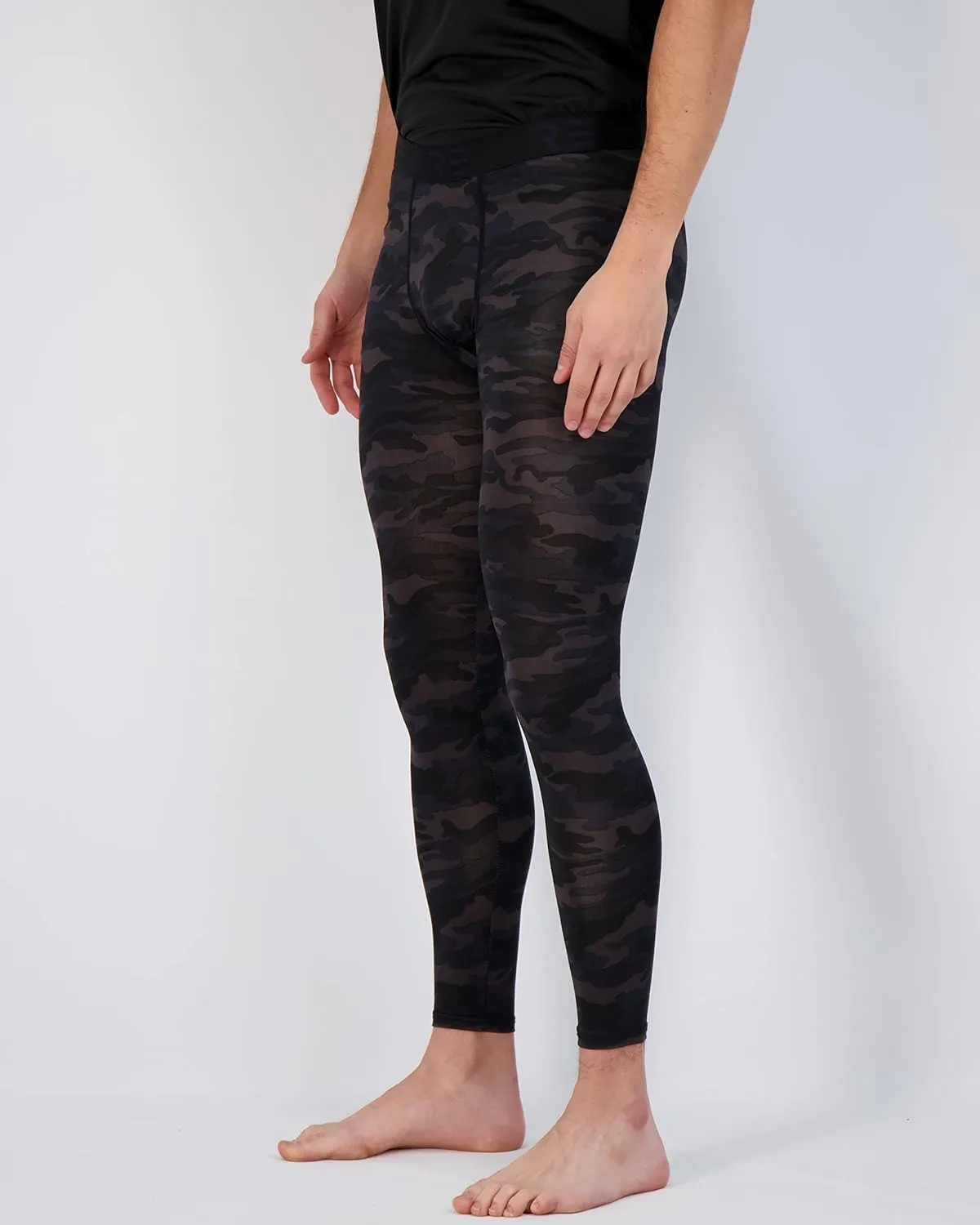 Real Essentials 3 Pack: Men's Active Compression Pants - Workout Base Layer Tights Running Leggings (Available in Big & Tall)