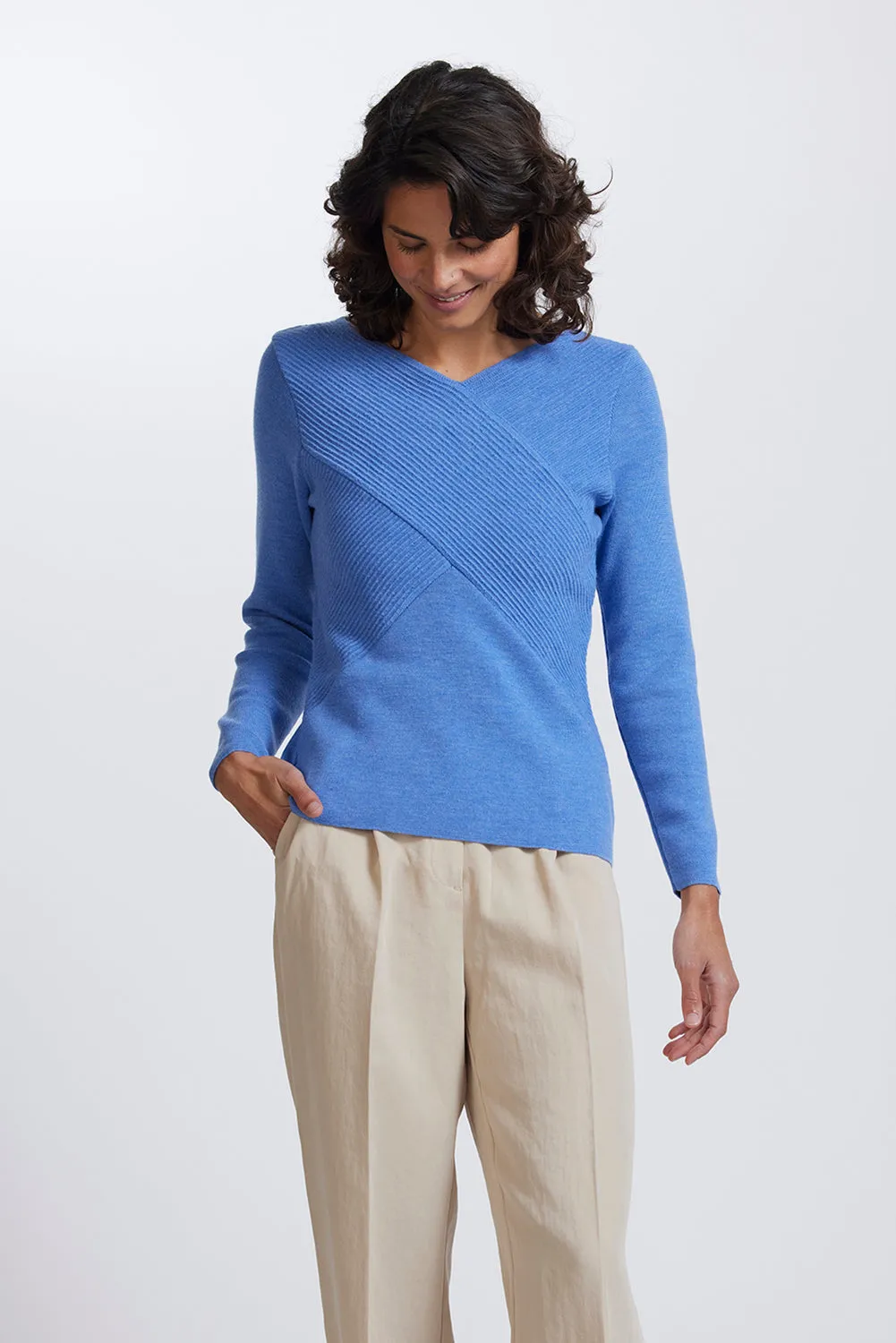 Royal Merino Rib Wrap V RM2055