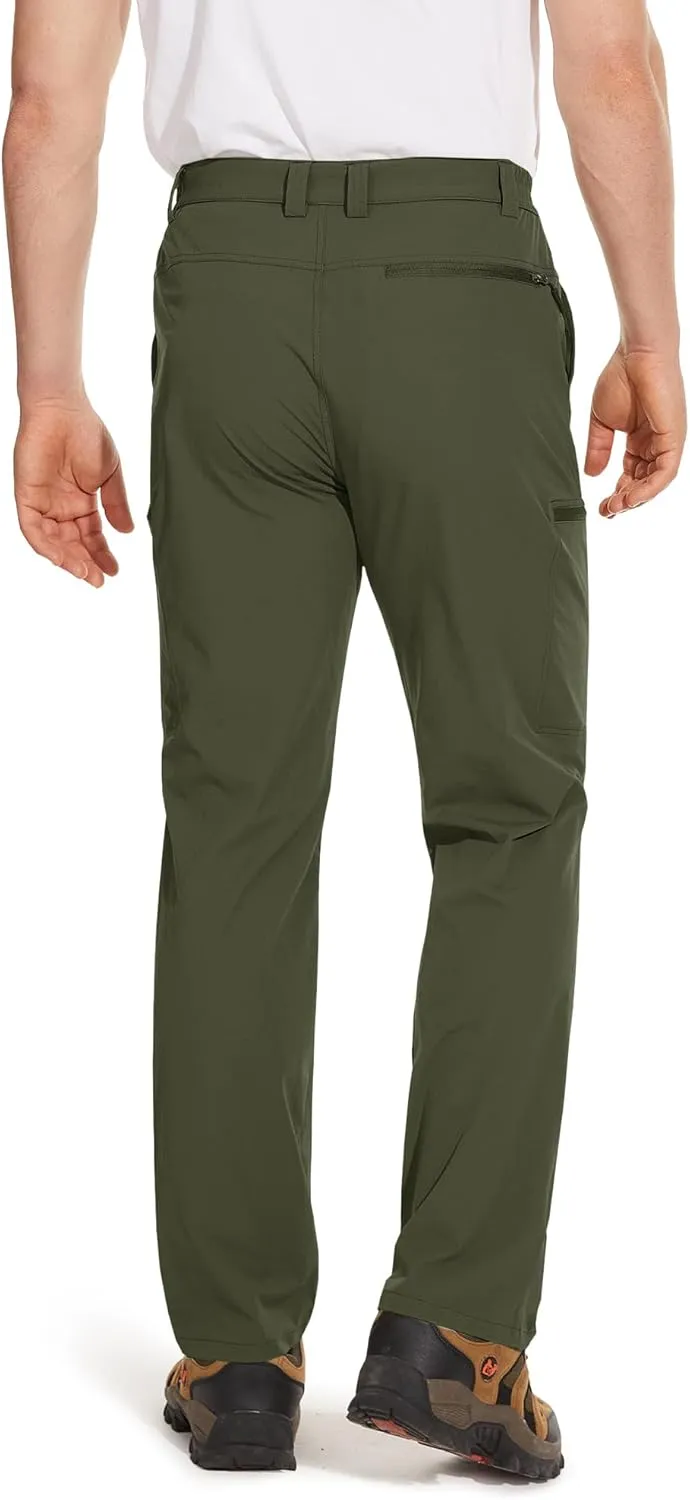 TACVASEN Men's Hiking Cargo Pants with 6 Pockets Lightweight Water Resistant Quick Dry Travel Work Pants Tactical Outdoor