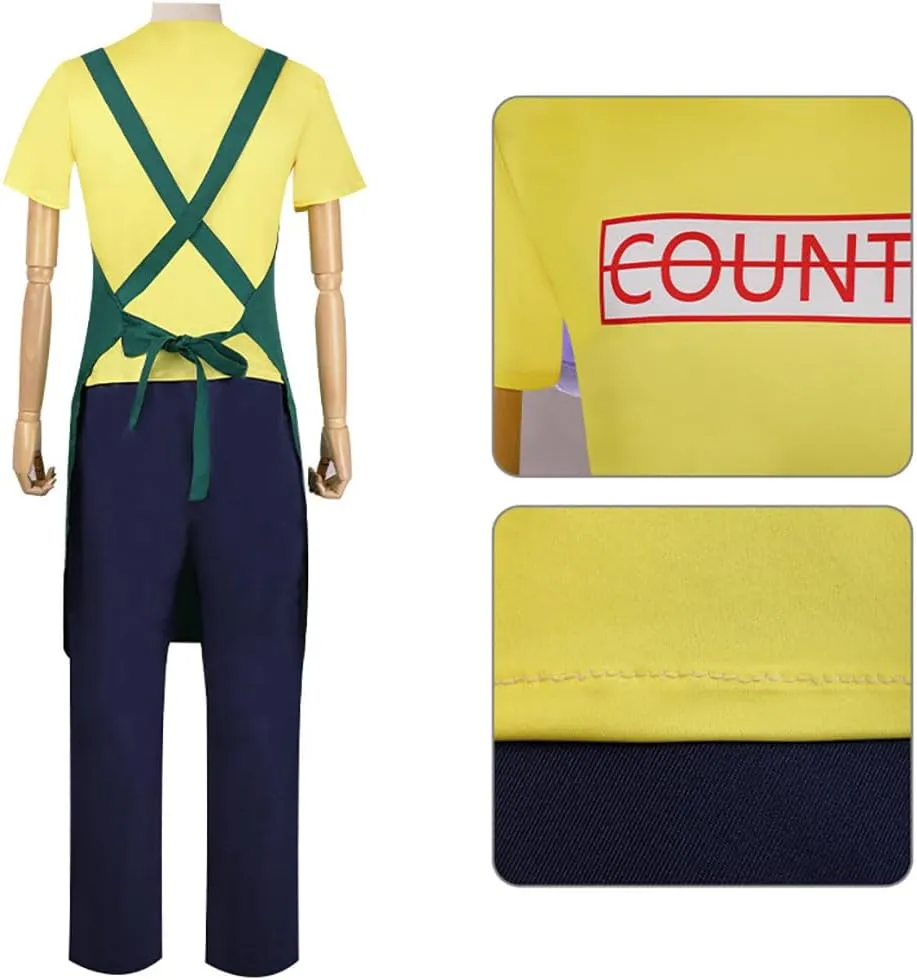 Taro Sakamoto Costume Taro Sakamoto Cosplay Apron Green Uniform Outfit Cloak Full Set with Glasses