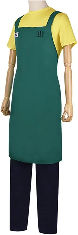 Taro Sakamoto Costume Taro Sakamoto Cosplay Apron Green Uniform Outfit Cloak Full Set with Glasses