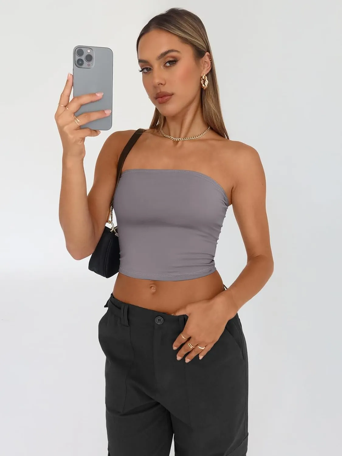 Trendy Queen Womens 3 Pack Tube Tops Crop Going Out Strapless Basic Backless Bandeau Bra Summer Outfits 2025