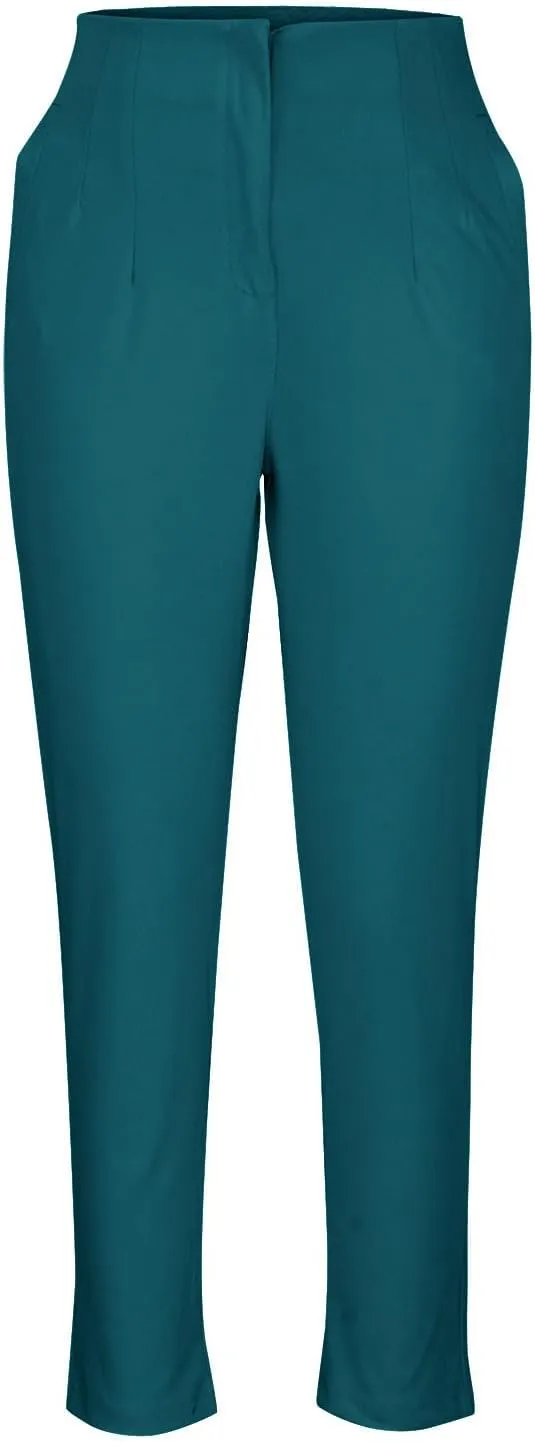 Uillui Dressy Pants for Women High Waist Slim Fit Straight Leg Pants Business Casual Work Office Pants Stretch Yoga Trousers