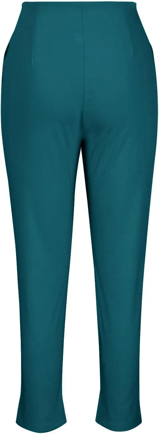 Uillui Dressy Pants for Women High Waist Slim Fit Straight Leg Pants Business Casual Work Office Pants Stretch Yoga Trousers