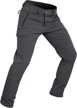Wespornow Men's-Fleece-Lined-Hiking-Pants Water-Resistance-Snow-Ski-Pants Softshell Snowboarding Pants for Winter, Outdoor