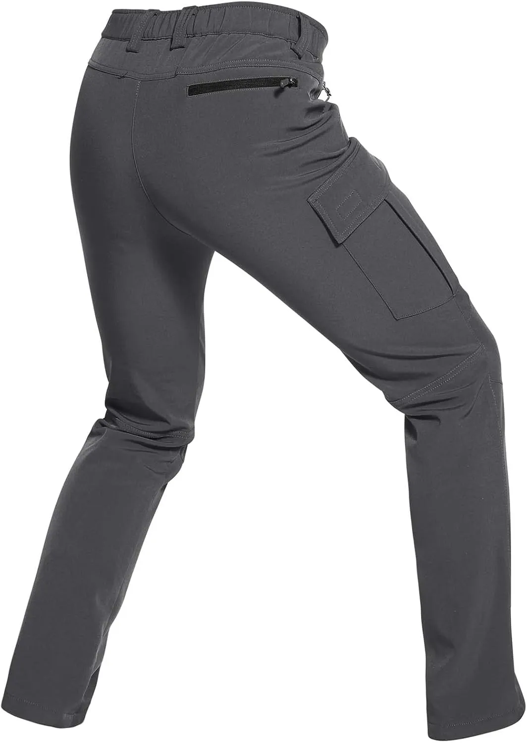 Wespornow Men's-Fleece-Lined-Hiking-Pants Water-Resistance-Snow-Ski-Pants Softshell Snowboarding Pants for Winter, Outdoor